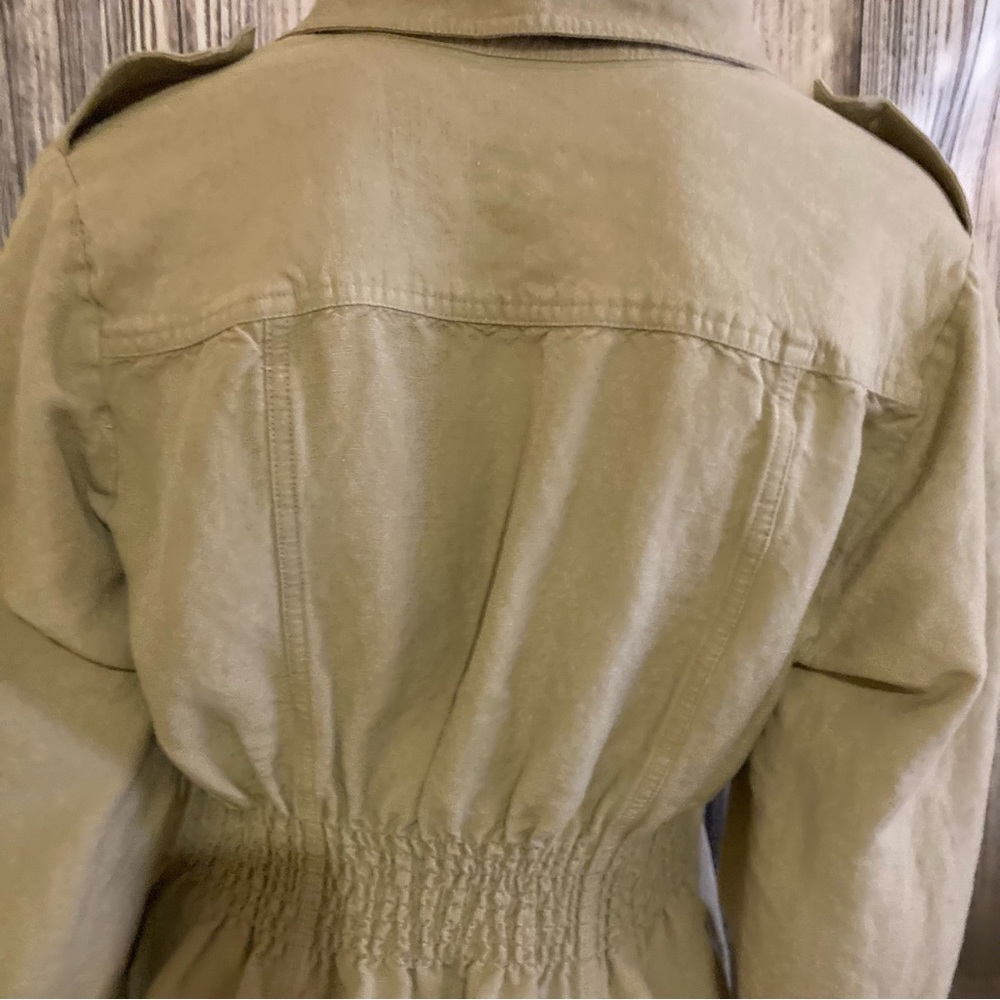 Soft Surroundings Khaki Button Down Mini Dress - Picture 9 of 12